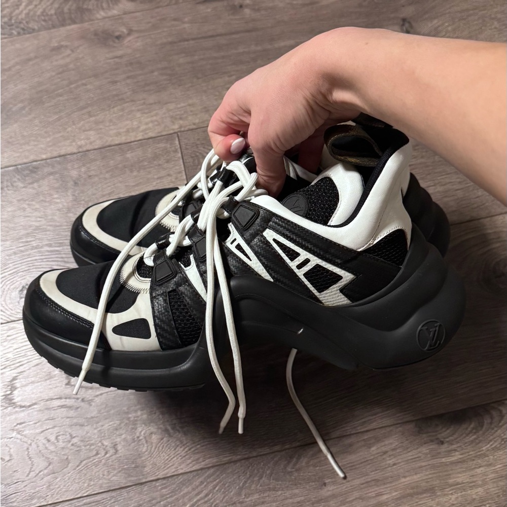 Louis Vuitton Black and White Women's Sneakers